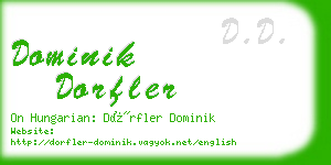 dominik dorfler business card